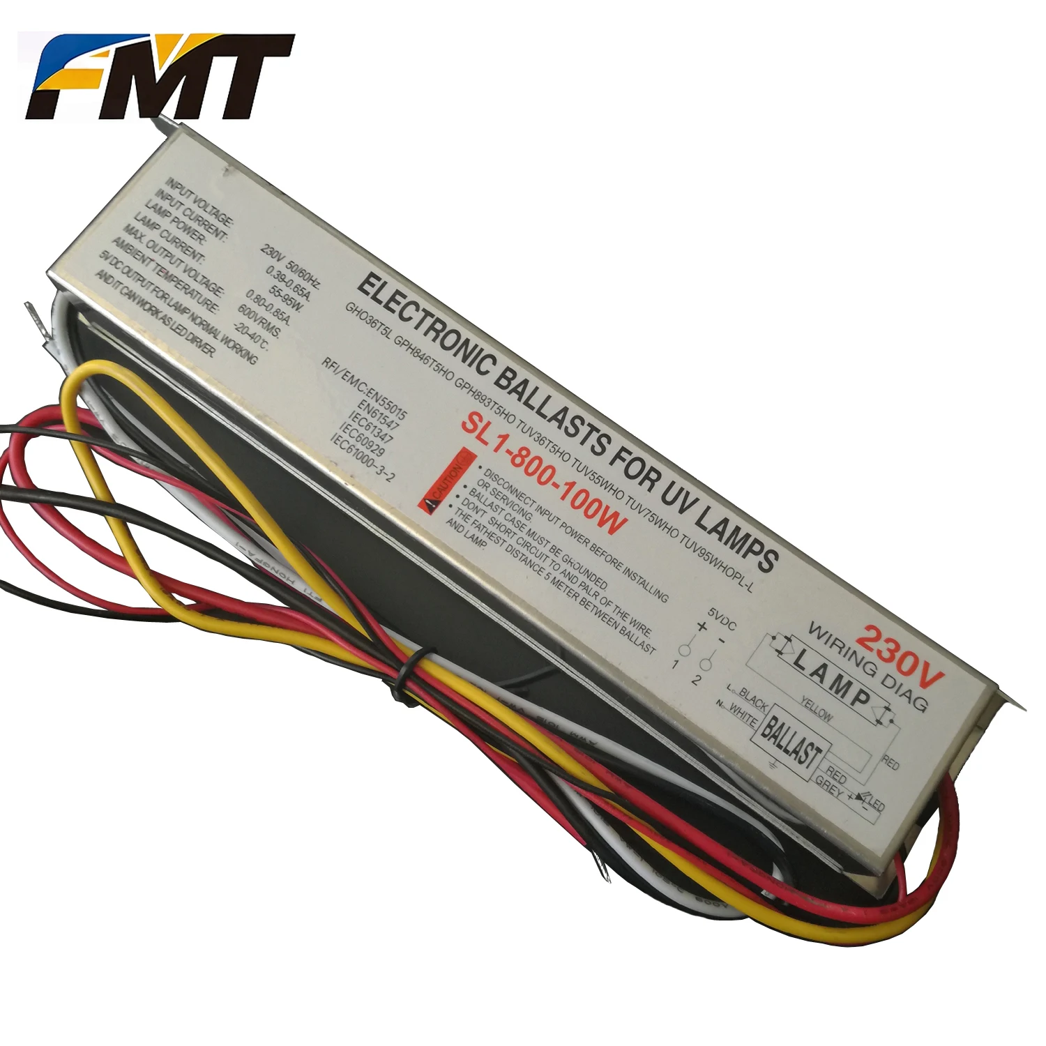 SL1-800-100W 55-95W 230V UV Lamps Electronic Ballasts with 5V DC LED Indicator for Water Treatment Air Purification and Waste Ga