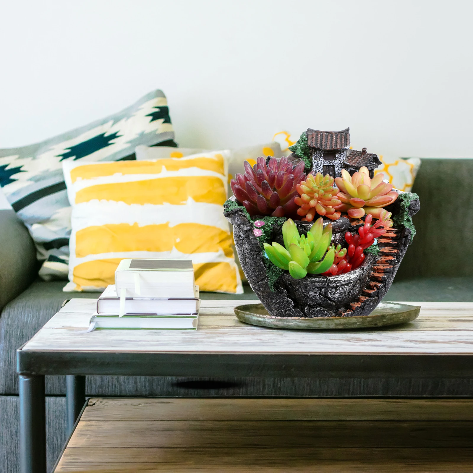 

Creative Flower Pots Plants Container Succulent Bowl Indoor Decor Elegant Functional Small Flowers Desk Balcony Office Garden