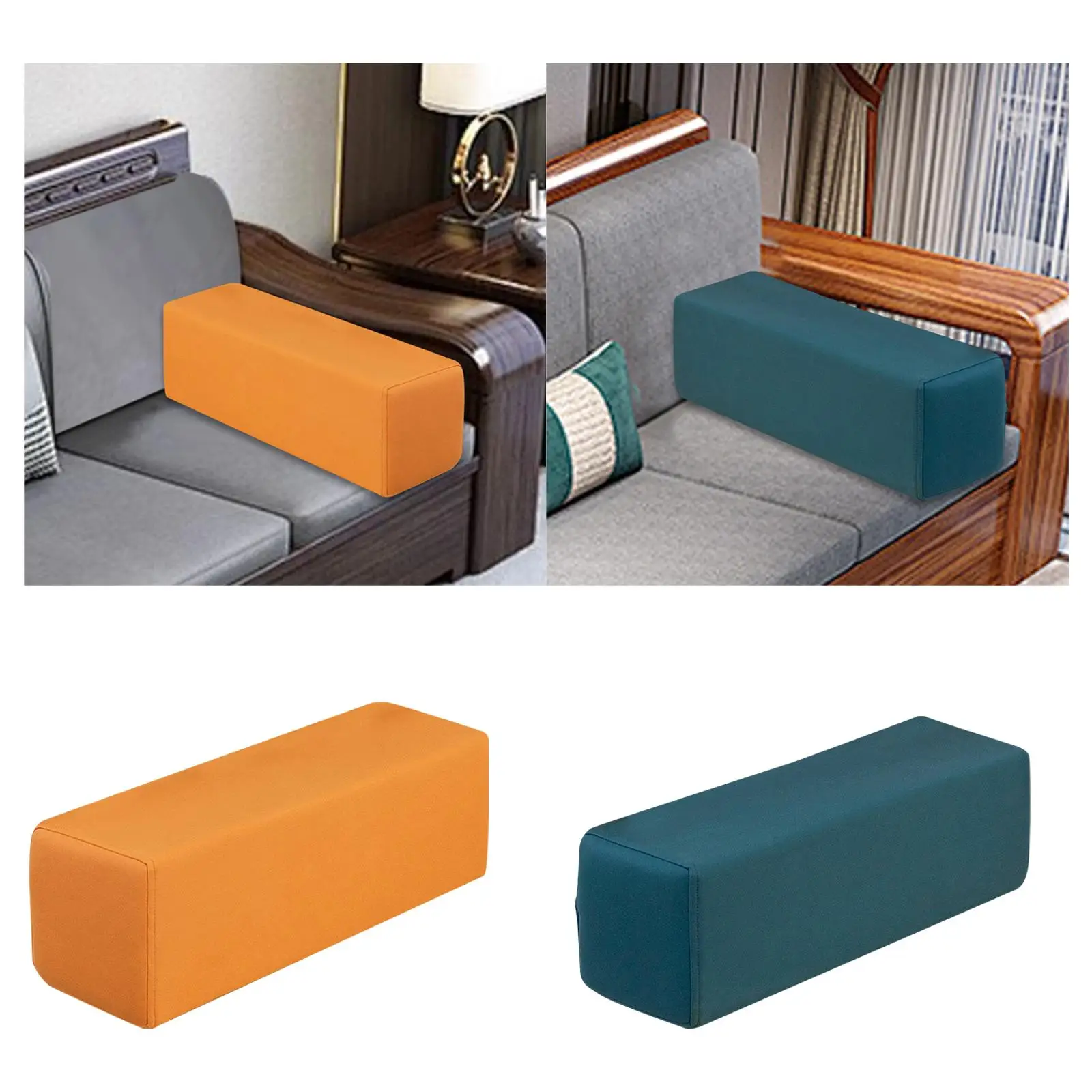 다용도 직사각형 사이드 암레스트 베개, 세탁 가능한 베개 커버 쿠션 패드 포함, 소파, 안락의자, 침대, 자동차, 게임용