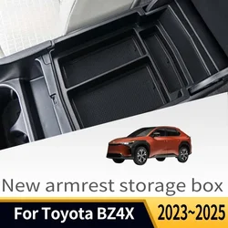 Suitable For Toyota BZ4X Subaru Solterra EA10 2023~2025 Car Central Control Armrest Storage Box Multifunctional Auto Accessories