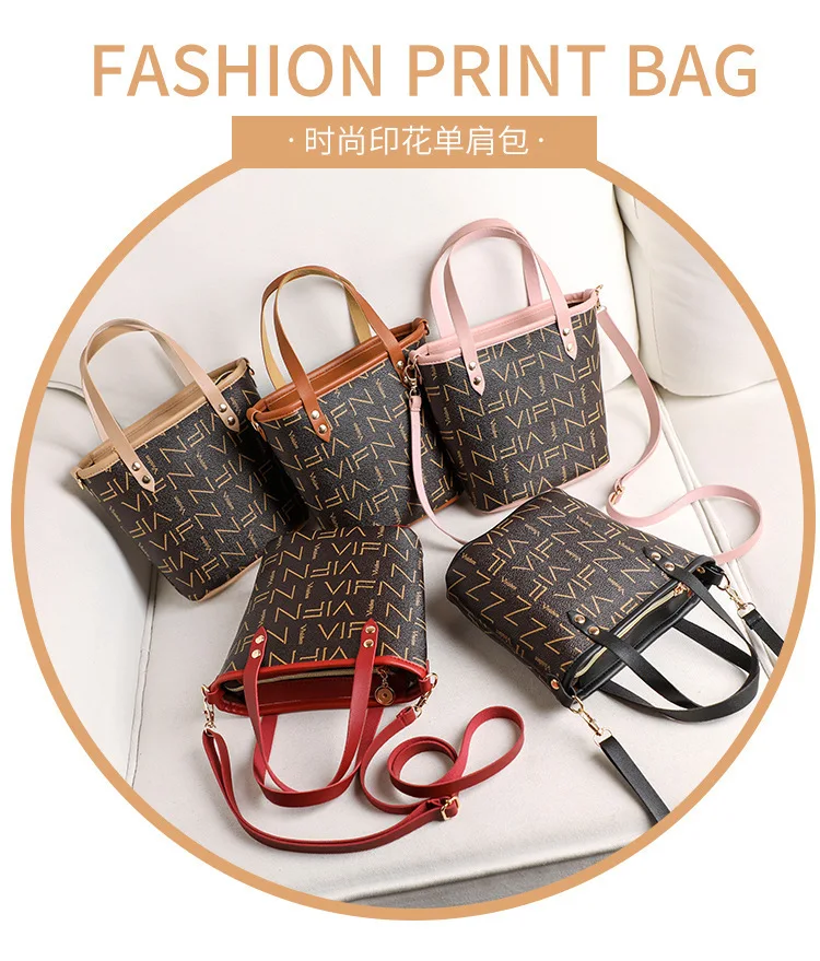 2026 Neue Modische Damen-Schultertasche mit Aufdruck, Große Kapazität, Reißverschluss-Handtasche, Vielseitige Tragetasche, Elegante Umhängetasche für Frauen – Detail 2