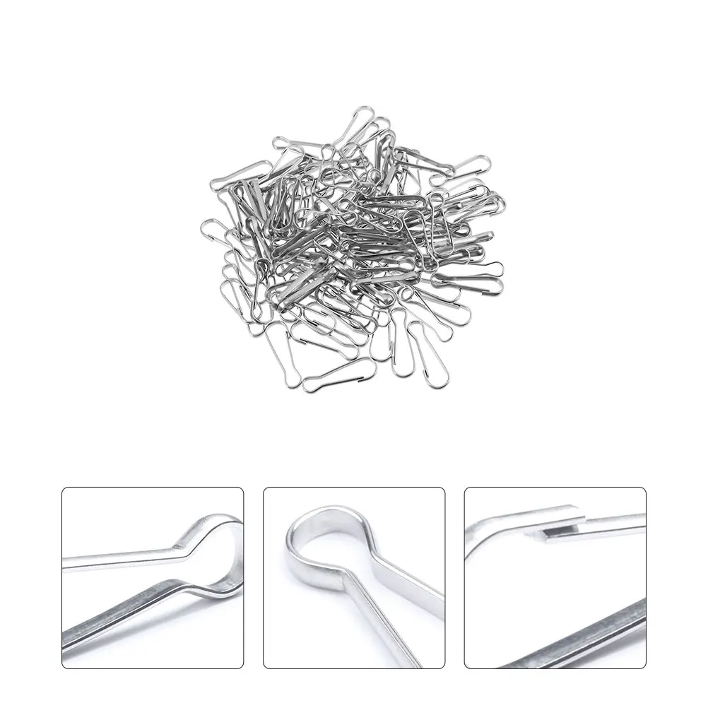 30pcs Stainless Steel Pig Gallbladder Clips Snap Hooks Key Rings Clothes Animal Cages Hanging Baskets Mini