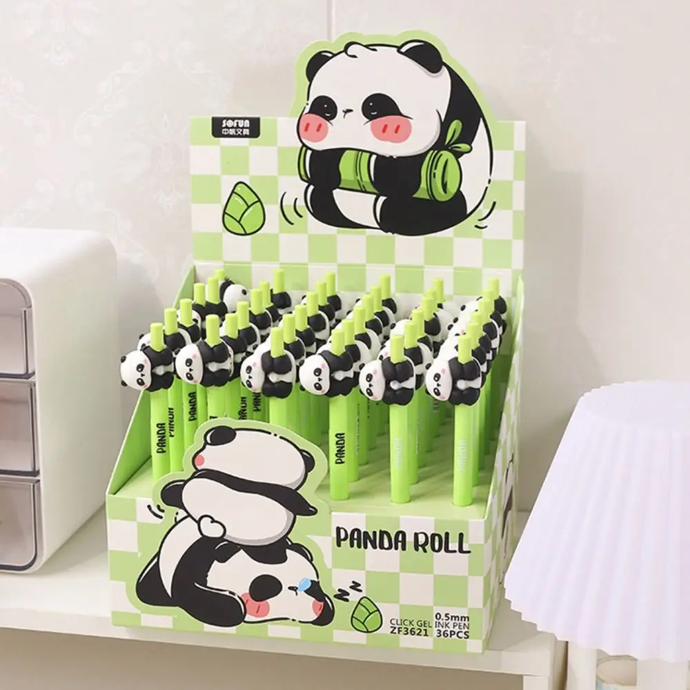 Panda Forma Lápis Mecânico, Desenho Kawaii, Assinatura, Neutro Caneta Gel, Esboço, Propelindo, Escola, Escritório, 0.5mm