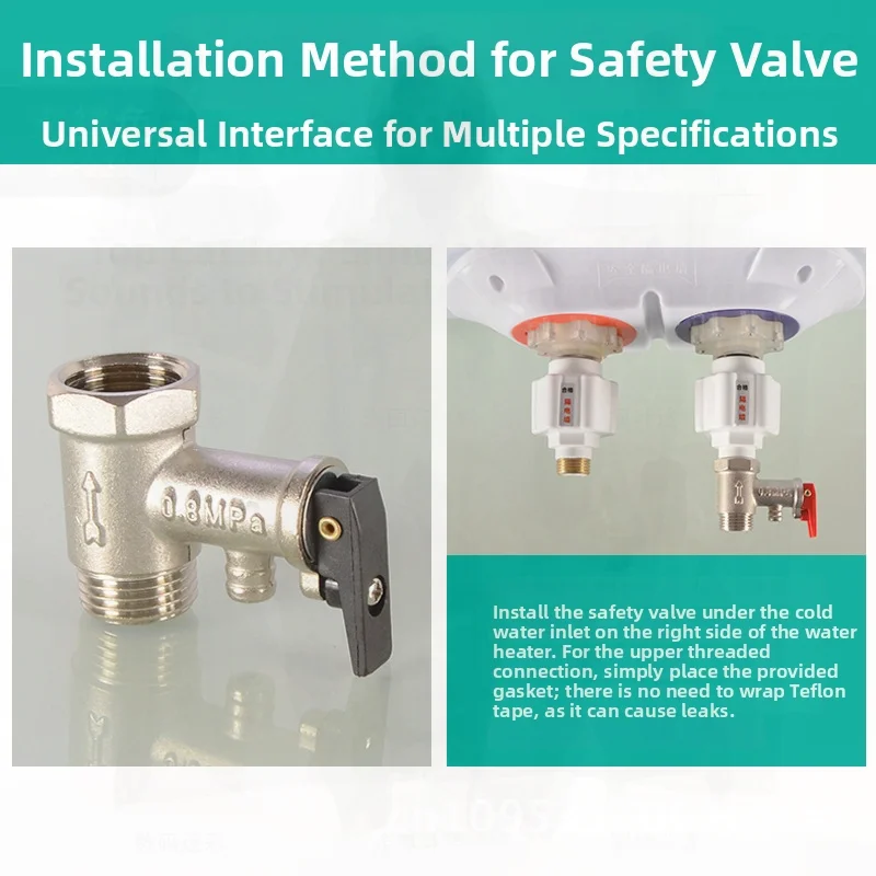 

Brass Electric Water Heater Safety Valve Pressure Reducing Relief Check Valve Accessories Modern Minimalist Copper Construction