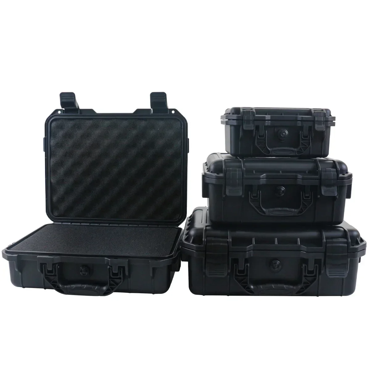 1 waterproof hard hand-held toolbox bag with pre cut sponge storage box, impact resistant unmanned driving chassis