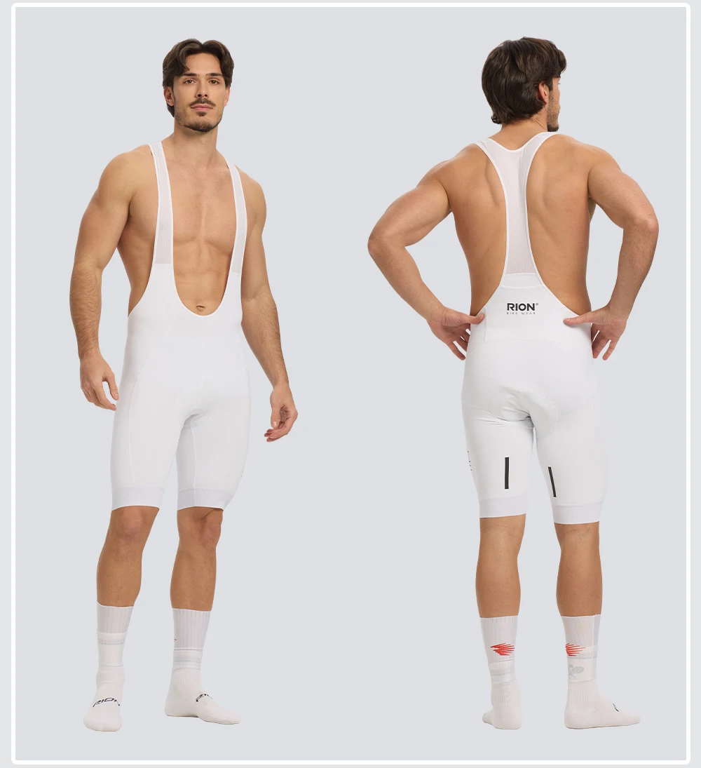 RION Herren Radsport-Trägerhose Rennrad MTB Tights Dolomiti 8H Polsterung Pro Fahrradbekleidung Sommer Sportbekleidung Atmungsaktiv – Detail 24