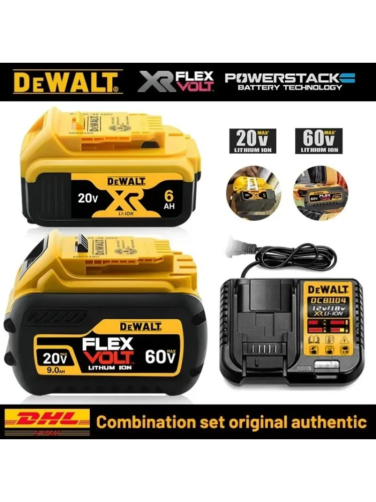 DeWalt BatteryDCB202 DCB609 20V/60V 2000mAh-9000mAh DCB205 DCB206 DCB209 Genuine Battery MAX Power T