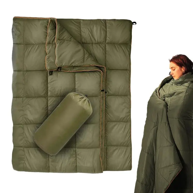 

Camping Down Blanket Soft Ultralight Waterproof Poncho Liner Military Accessories Outdoor Hiking Travel Sleeping Pad Quilt Mat