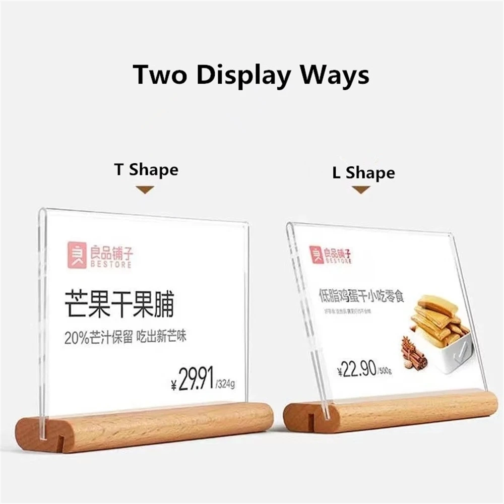 A6 T L Display Acrylic Sign Holder Brochure Holder Stand Paper Table Top Menu Holder Frame Ad Promo Display Stand