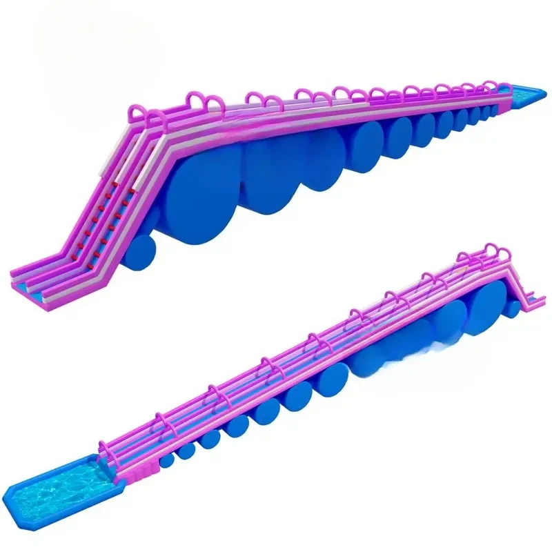 2018 NEW Inflatable Water Slide Backyard Inflatable Mega Waterslide Ramp Water Slides with 2 Lanes