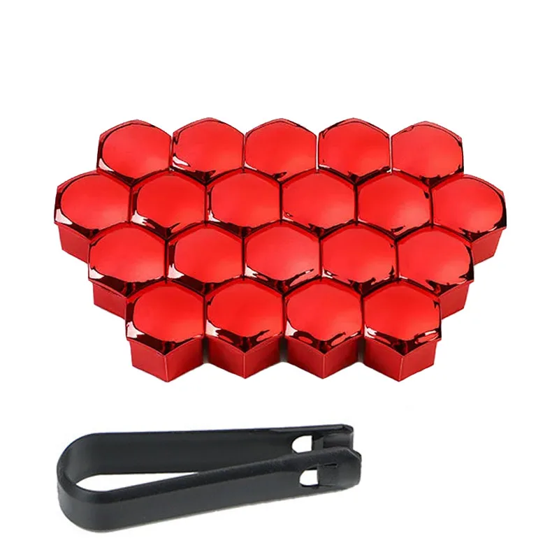 17/19/21mm Auto Rad Reifen Mutter Kappen Auto Reifen Hub Anti-Rost Staubdicht Schraube Bolzen Abdeckung schutz Abdeckung Rot Blau Silber 20 Teile/satz