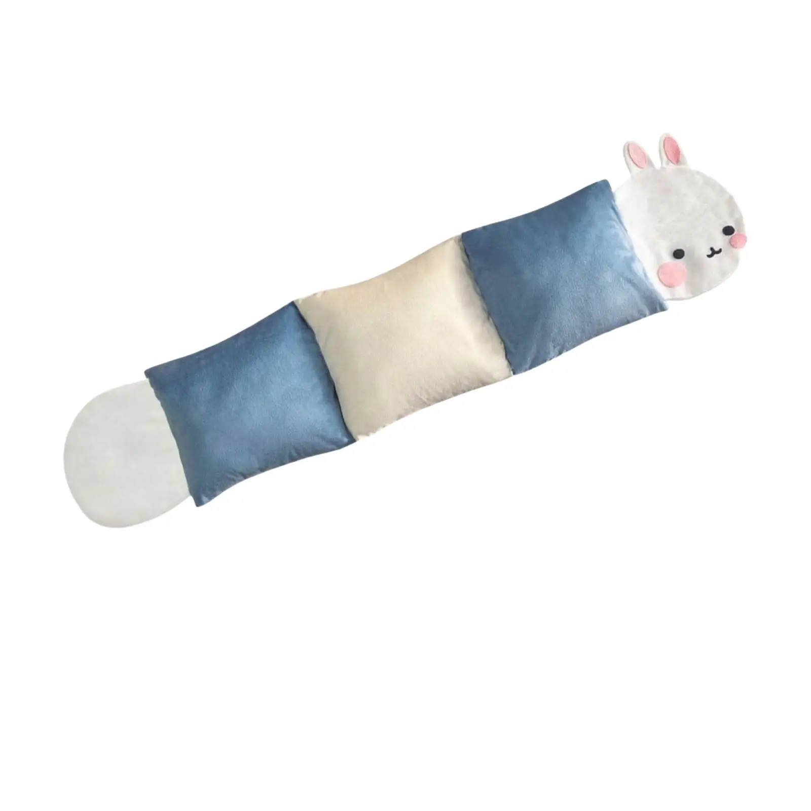 Comfortable Soft Pillow with Plush Rabbit Shape for Bed Waist Support Cushion Washable Cover for Daytime Lounging