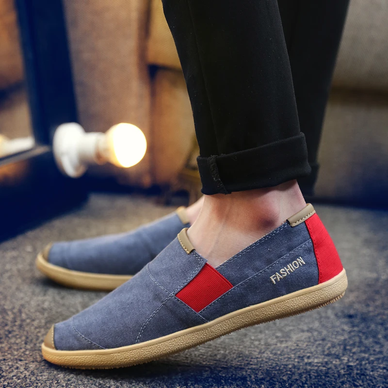 Summer Fashion Canvas Men\'s Casual Shoes Handmade Weaving Fisherman Shoes Fashion Casual Flat Espadrilles Driving Shoes Big Size