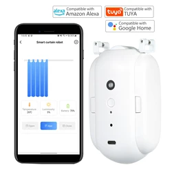 Tuya Bluetooth Smart Curtain Swithbot Electric Curtain Robot APP Voice Timing Control Alexa Google Home