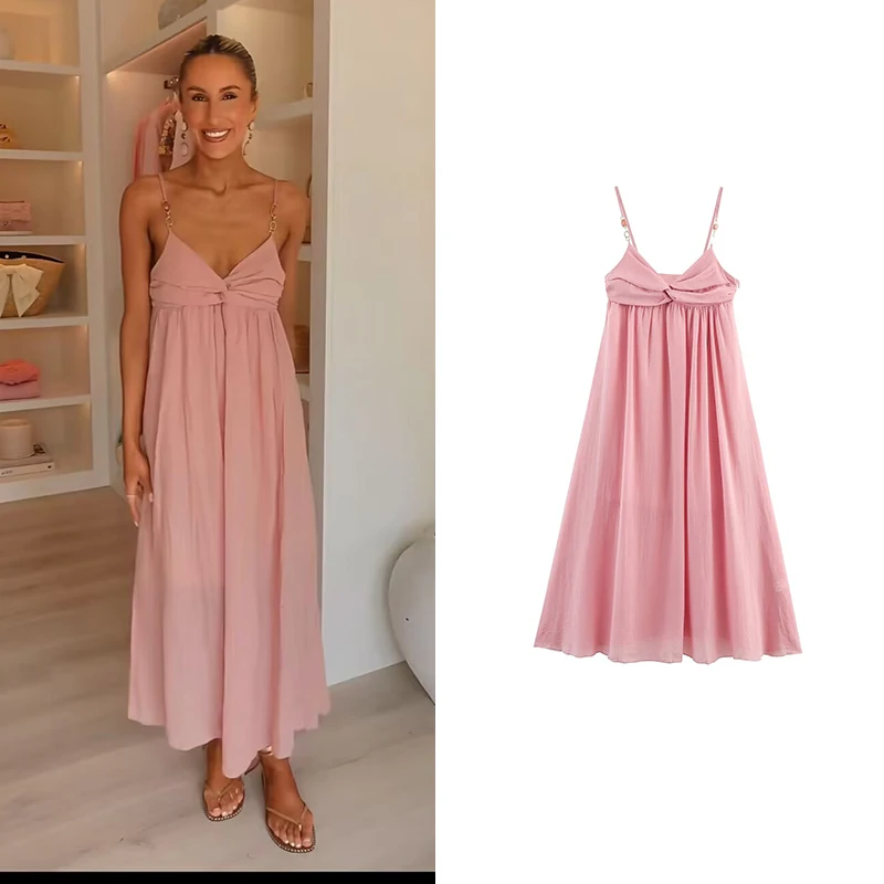 

Новое летнее платье, женское модное тонкое платье на бретельках, элегантное женское праздничное длинное платье, шикарное уличное молодежное платье для путешествий и отдыха