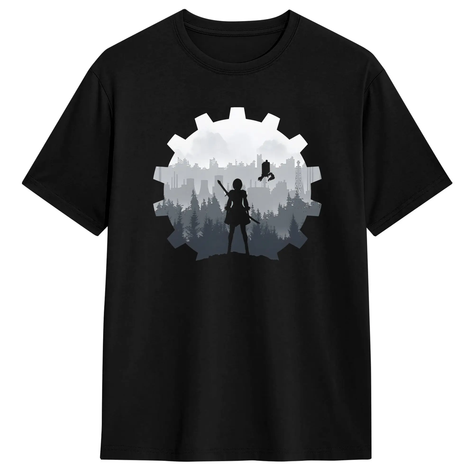 Weight of the World Nier Automata T-Shirt Summer  Hip Hop T-Shirts Cotton Crew Neck Oversize Clothing Short Sleeve Funny Tshirt