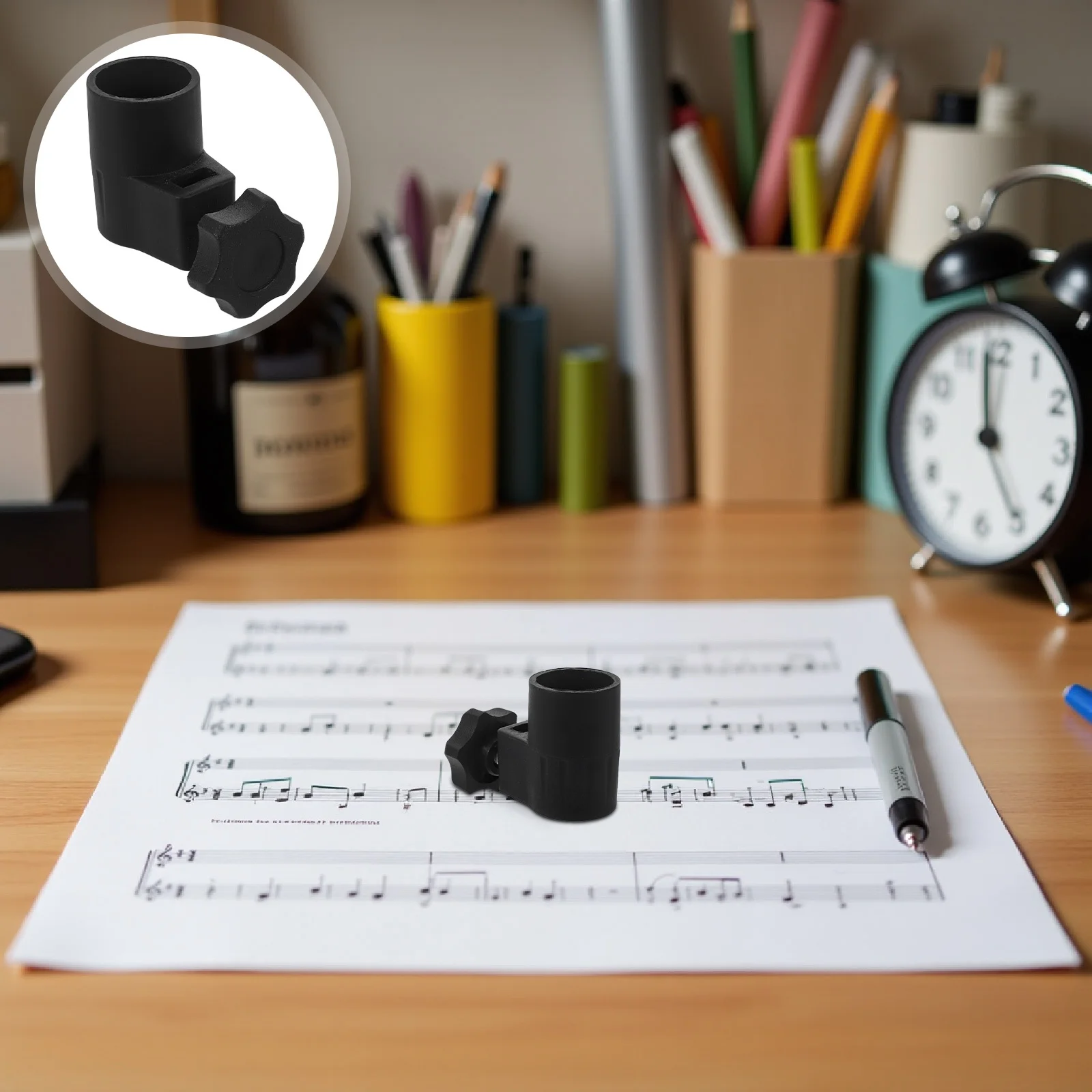 

Music Stand Clamp 2.2Cm Inner Diameter Adjustable Height Lock Replacement Part Support Bracket Notation Clip Instrument