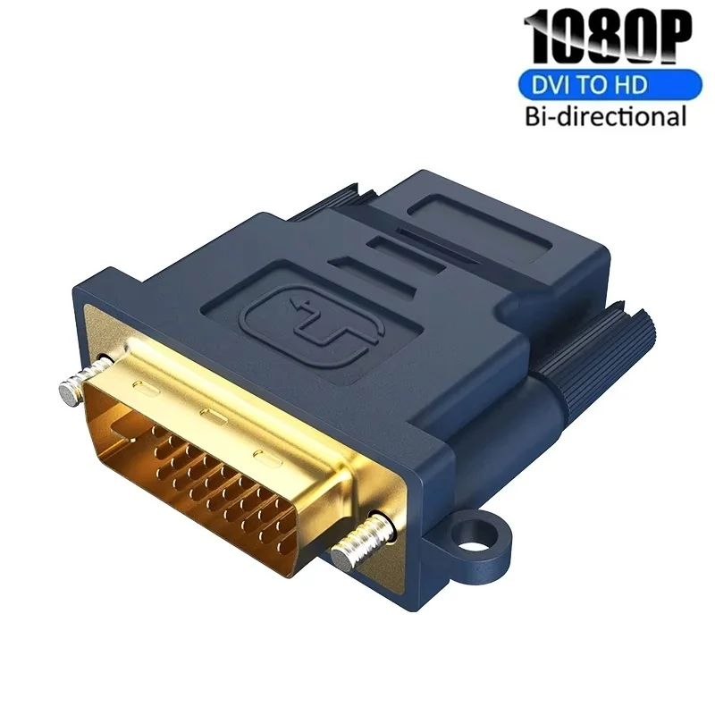 DVI 24+1 zu HDMI-kompatibler Adapter, bidirektionaler HDTV-zu-DVI-Kabeladapter, DVI-zu-HDTV-Kabelkonverter für Monitor, Fernseher, PS4, Xbox