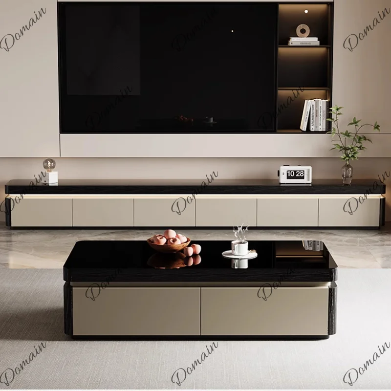 Elegant Space Saving TV Stand Eco Friendly Materials Sustainable Modern Aesthetics TV Stand Sliding Doors Living Room Furniture