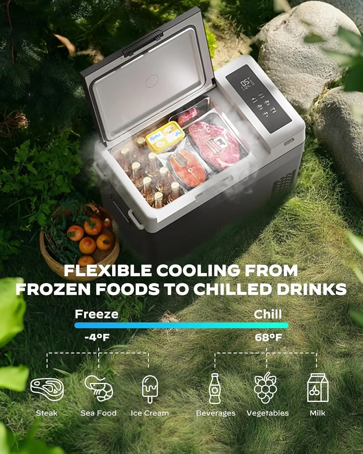 MSCAF02B-32 / Kulkas Mobil, 32QT, Hitam