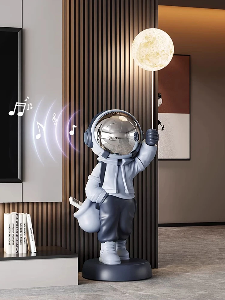 Home Decor Figurine 110CM Astronaut Statue Large Floor Decoration Living Room Astronaut Sculpture Storage Rack Housewarming Gift