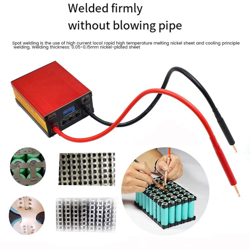 

Pocket Handheld Spot Welder Machine Double Pulse Farad Capacitor Spot Welder 18650 Lithium Battery Touch Welder