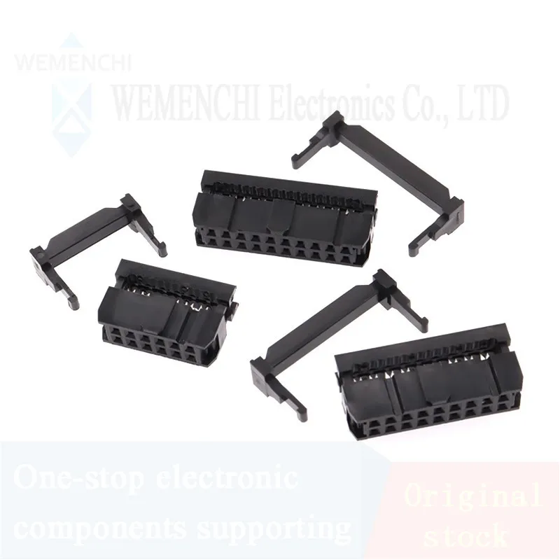 10Pcs FC Female Header Pitch 2.54mm/2.0mm/1.27mm 6P8P-50 Pin IDC Socket Crimping Connector FC IDC Sockets For Flat Ribbon Cable