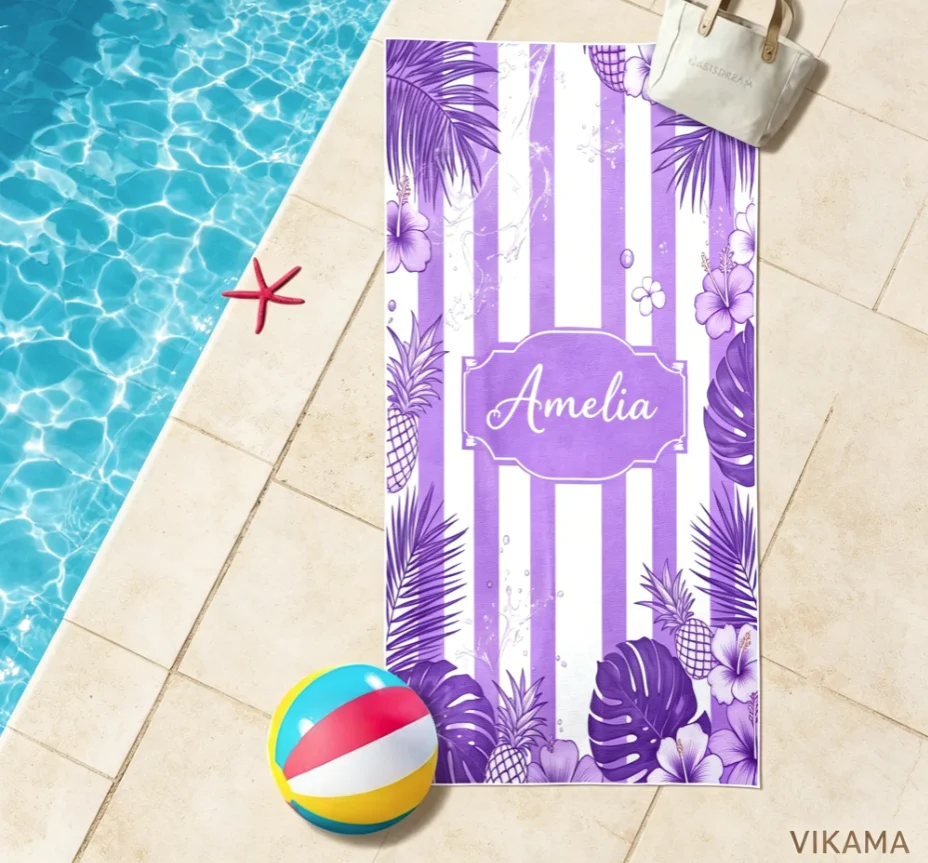 Summer Cool and Energetic Wind Beach Towel, Swimming, Sports, Camping, Bathing Multi-purpose Bath Towel, Skin-friendly Foldable and Easy To Carry Bath Towel view 2
