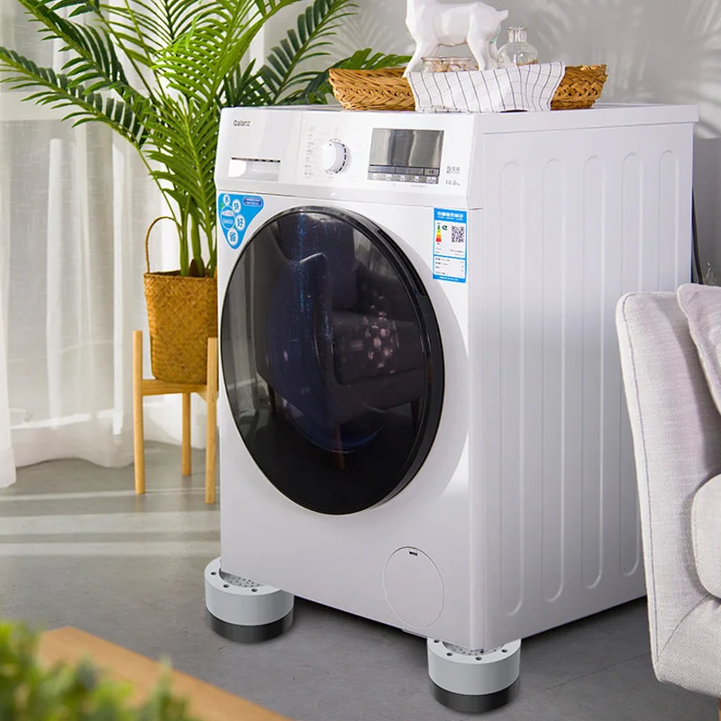 4PCS Anti Pads Washer Feet Pad Universal Washing Machine Anti-Skid Roller Kit Furniture Lifting Foot Base Washer Stand