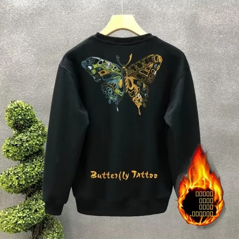 

Мужской модный свитшот с длинным рукавом и круглым вырезом, повседневный, универсальный, с принтом, базовая модель