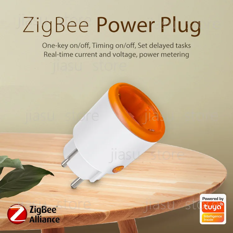 New Orange NEO Smart EU Standard Plug 16A, Tuya ZigBee3.0 Socket with Power Meter & Voice Control