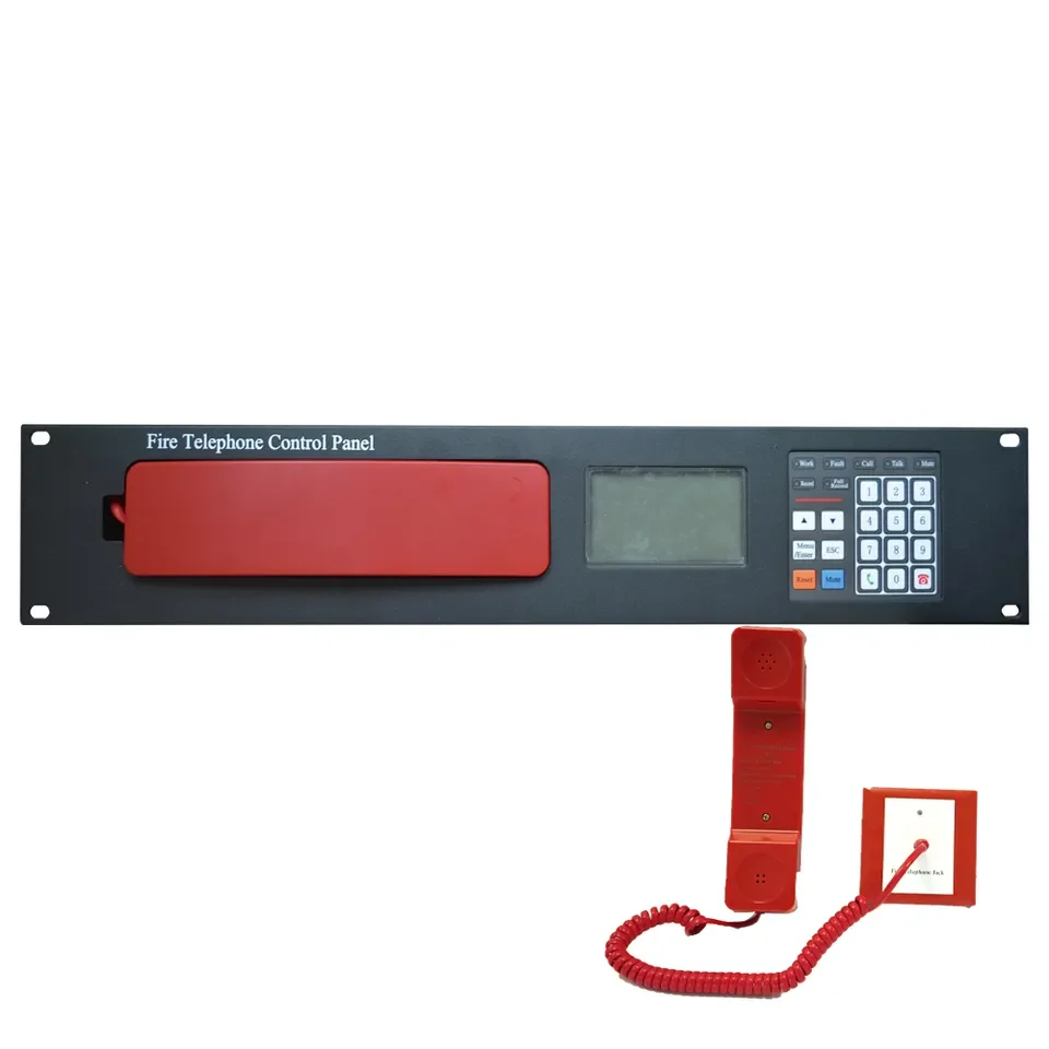 Emergency Fire Alarm System Fireman Intercom With Telephone Handset Fire Telephone Control Panel