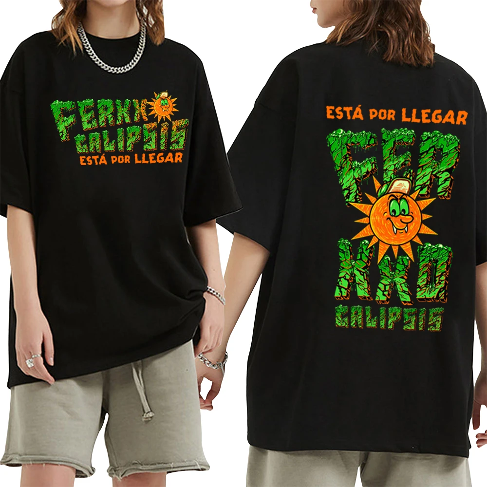 Ferxxo Tshirt Feid Ferrxxo Calipsis Nitro Monster 2024 Tour Shirt Ferxxocalipsis camicia maschile e femminile