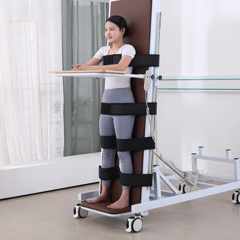 Electric standing hospital bed with medical training function