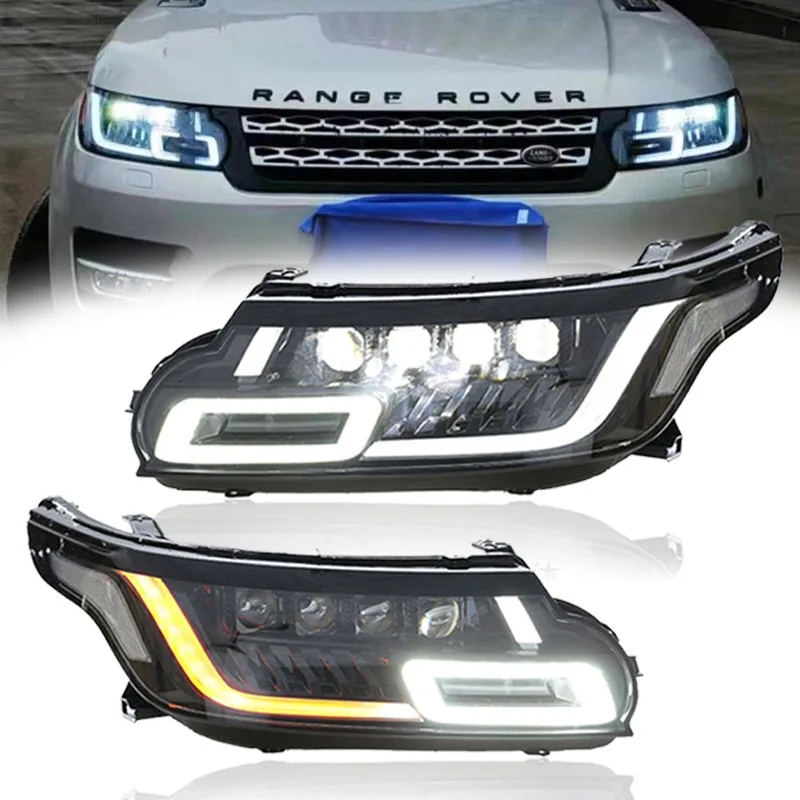 

Автомобильные светодиодные передние фонари для Land Rover Range Rover Sport, фары L494 2014-2017, аксессуары, модифицированные светодиодные фары DRL в сборе