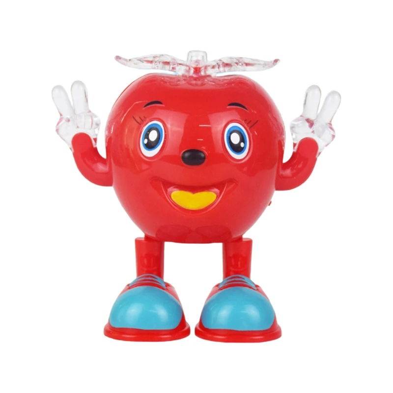 Creative Electric Bobbing Dancing Apple Robot Singing Light Music Enlightening Educational Baby Infant Children Toys