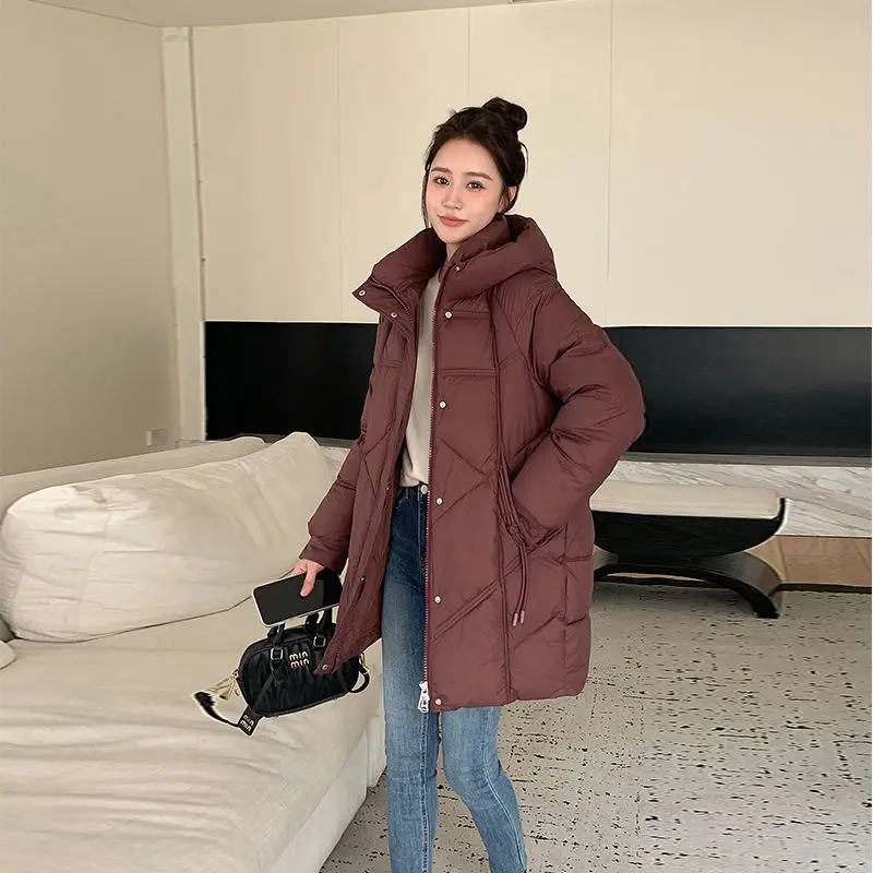 The Hat Is Detachable  Cotton-Padded Jacket Girl Coat Cold-Resistant And Warm Winter Clothes 2024 New Jacket LX340