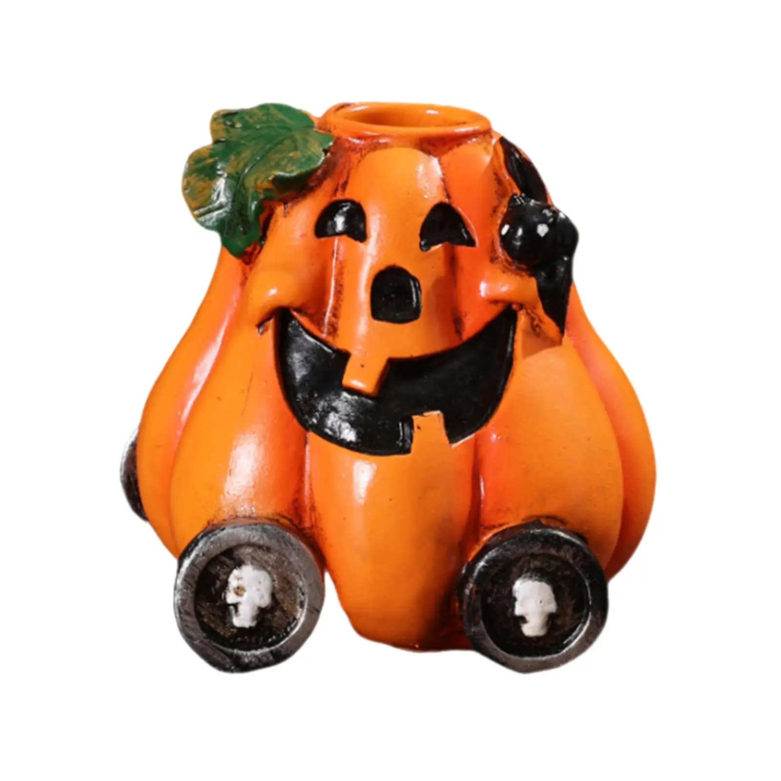 Resin Pumpkin Statue Multipurpose Ornament for Office Bookshelves Mantels
