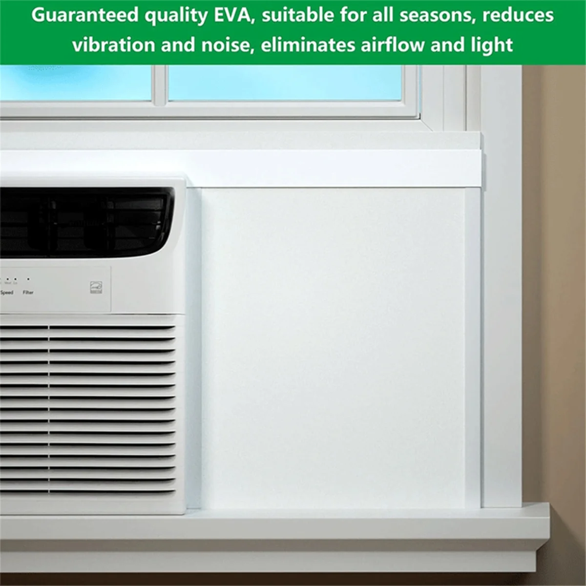 2025+ Window Air Conditioner,Side Insulated Foam Panel, Summer/Winter Heat and Draft Insulating,Full Surround Insulation