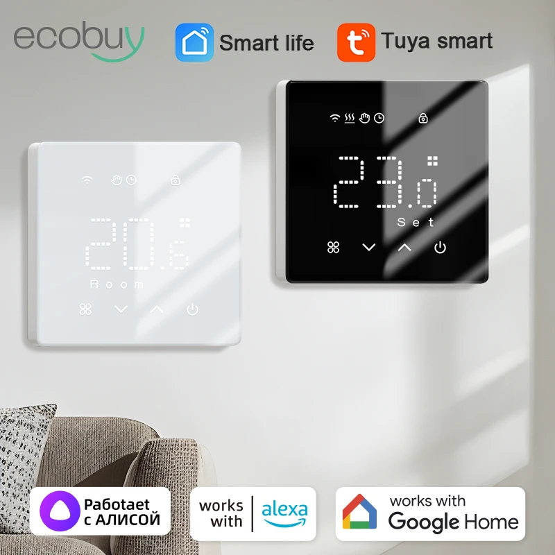 Tuya Wifi inteligente termostato de caldera batería termostato de calefacción Wifi termostato de pared termostato de habitación controlador de temperatura Alexa