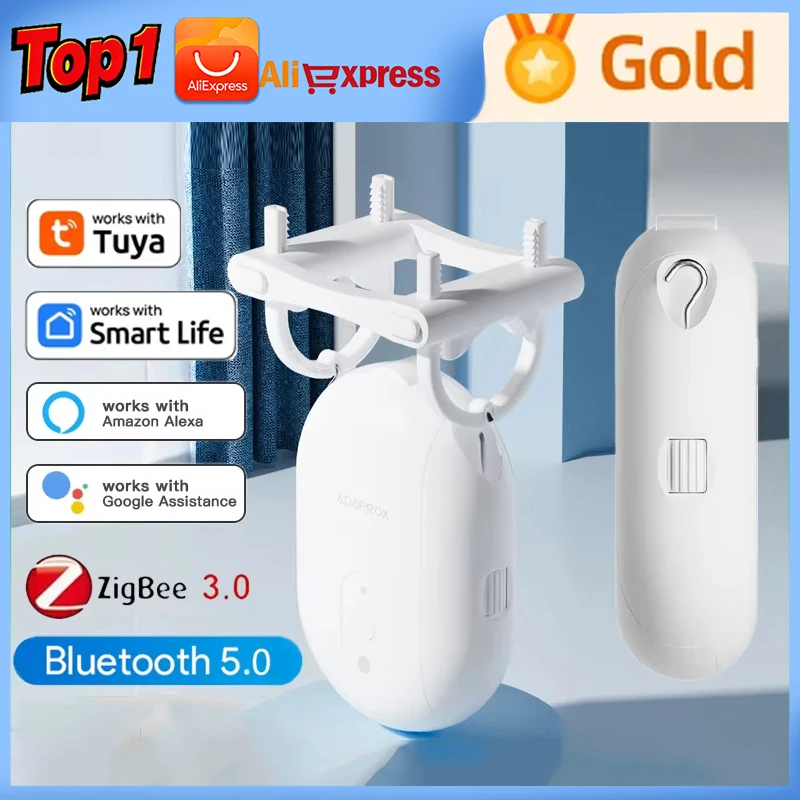 Tuya ZigBee Rail Curtain Robot Smart Electric Curtain Robot Bluetooth Smart Curtain Pusher Robot Timing Auto Opener Closer Motor