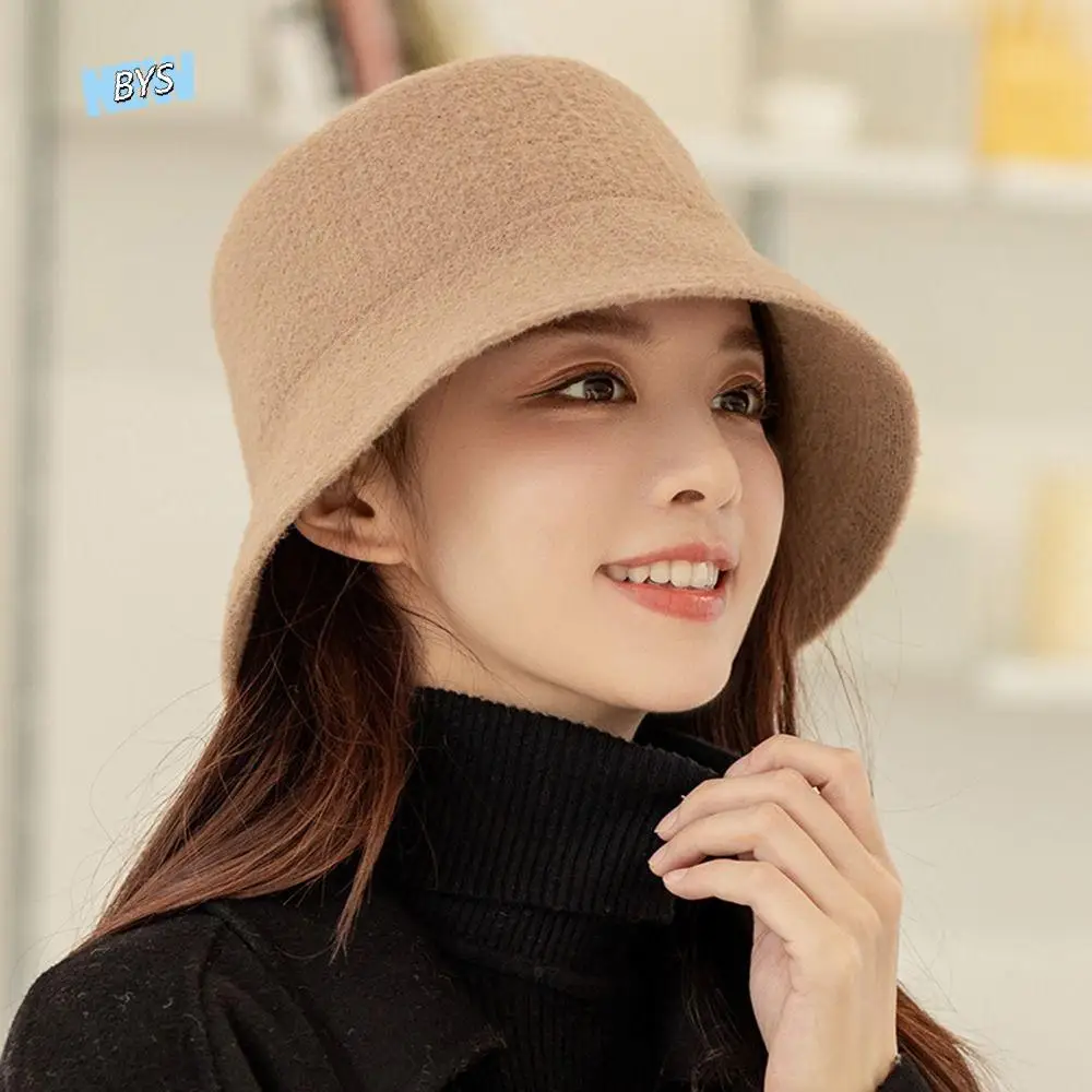 

Elegant Autumn Outdoor Gift Plush Winter For Ladies For Girls AB Diamond Letter Bucket Cap Knitted Hat Panama Hat Fisherman Hat