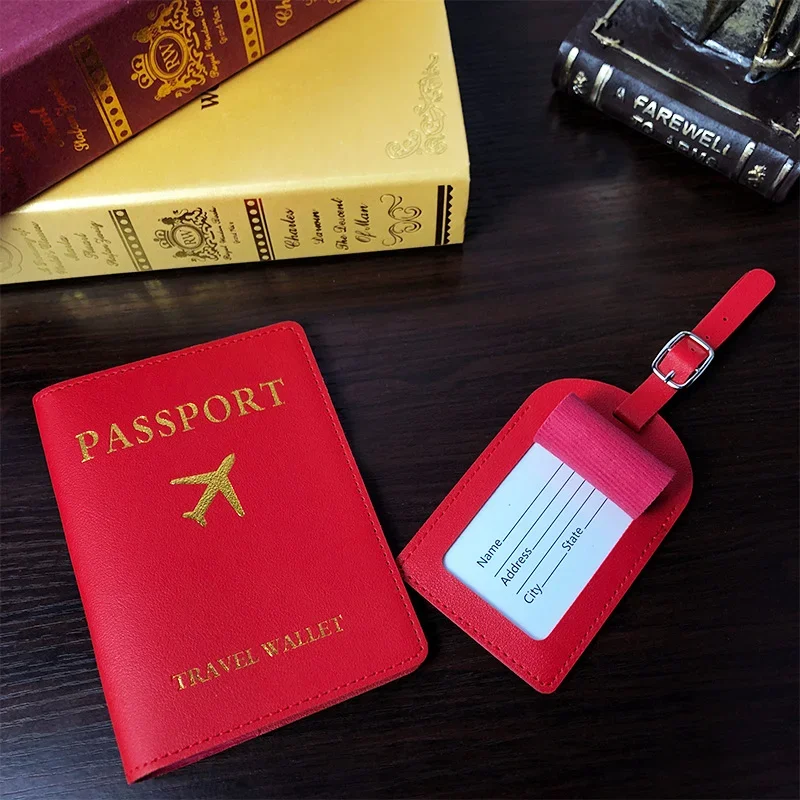 Luggage Tag Travel Accessorie for Women Men Pu Airplane Suitcase Address Label Baggage Boarding Bag Name ID Address Holder Tags