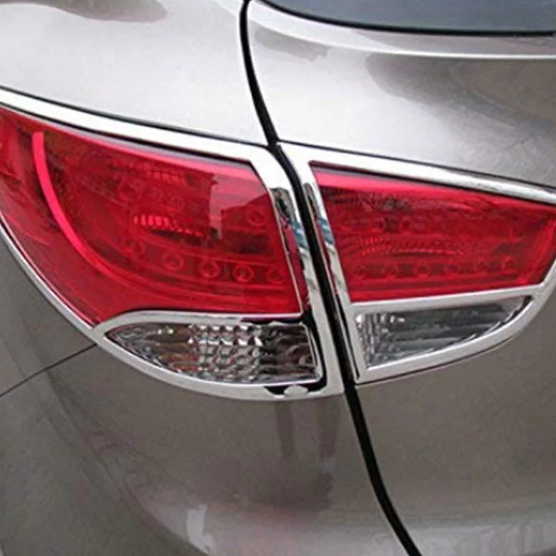 

AU34-для Hyundai Tucson IX35 2010-2014 Высокое качество ABS хромированный задний фонарь капот декоративная крышка накладки аксессуары 4 шт./