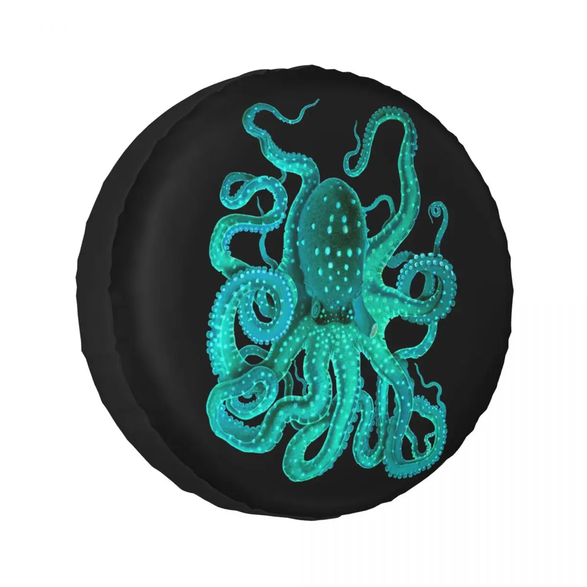 Custom Cthulhu Monster Fantasy Art Spare Tire Cover for Car Trailer 4x4 Wheel Protector Covers 14