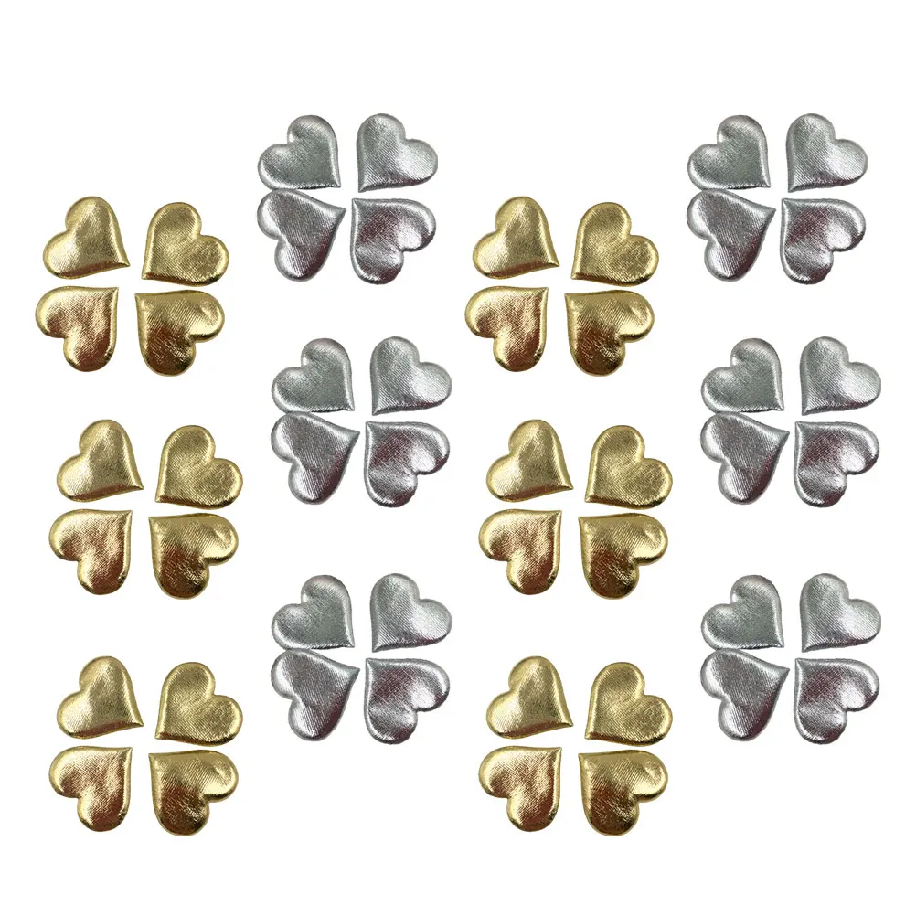 

200Pcs 35Mm Artificial Petals Love Heart Sponge Confetti Wedding Engagement Table Decor Golden Romantic Party