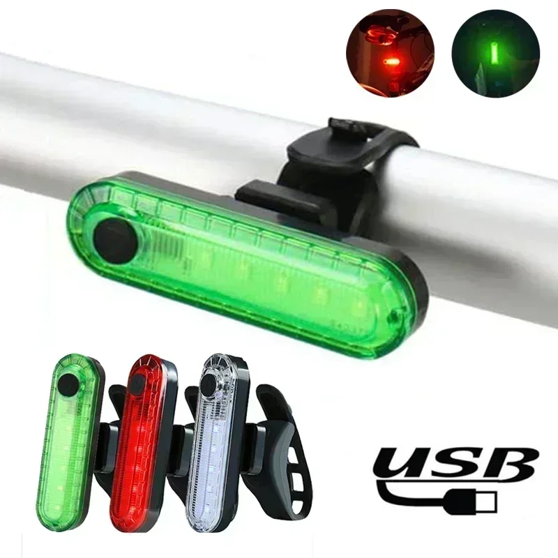 AliExpress NONE 2/5PCS Bucklos Bike Front Rear Light Set Usb Charge Bicycle Headlight Light Waterproof Mtb Cycling Taillight Led Green Red White