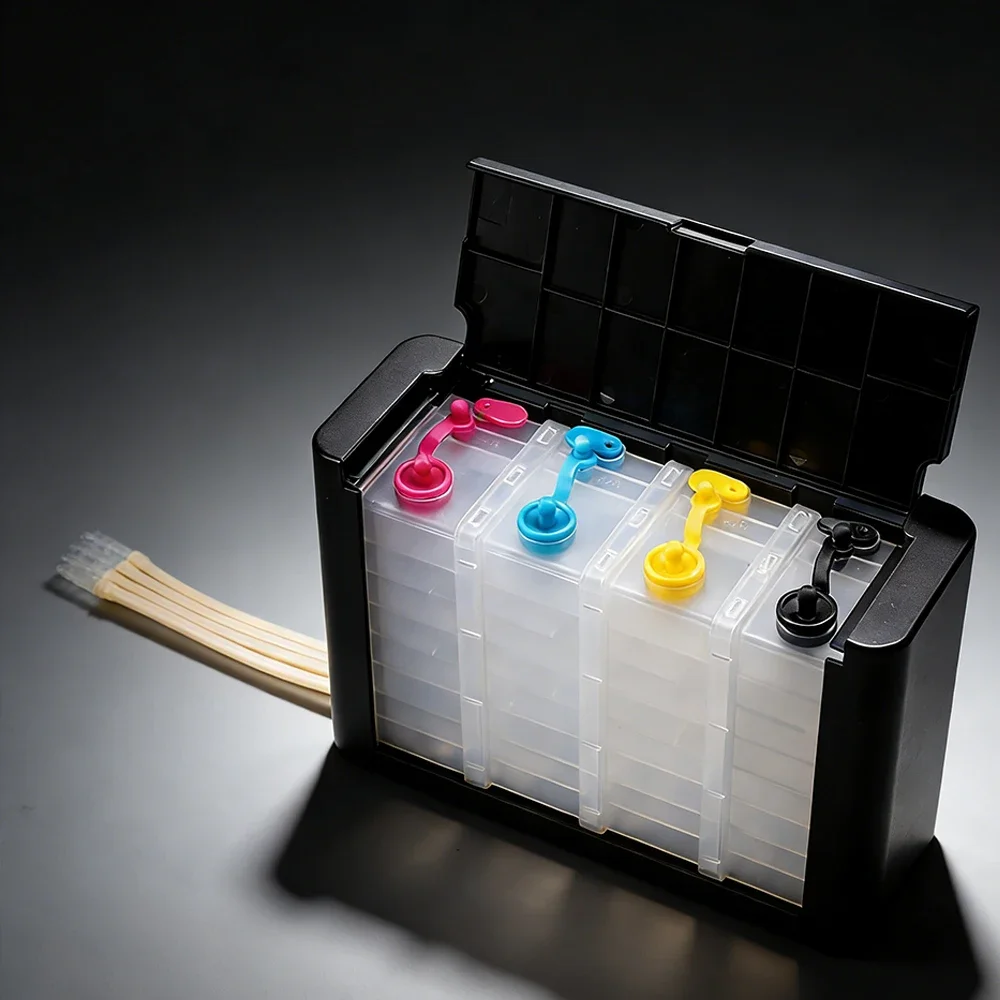 4 Colors Series CISS Ink Tank System External Cartridge Compatible For Epson L210 L220 L222 L300 L310 L320 L130 L455 L555 L558