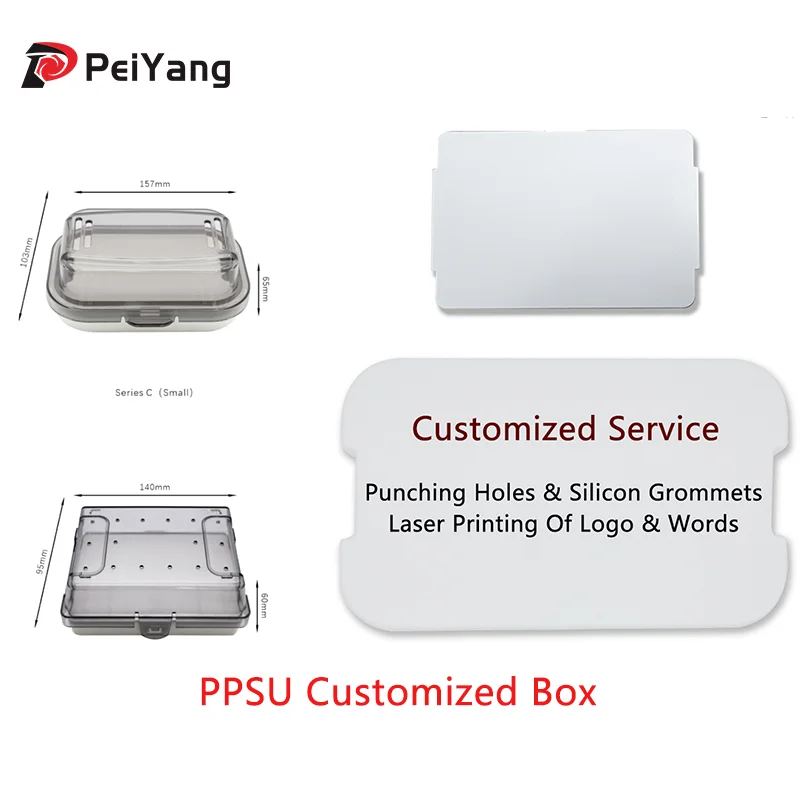 PPSU Customized Box Centre Board Support Sterilized 180℃-220℃/Rubber Plug/Holes Punching