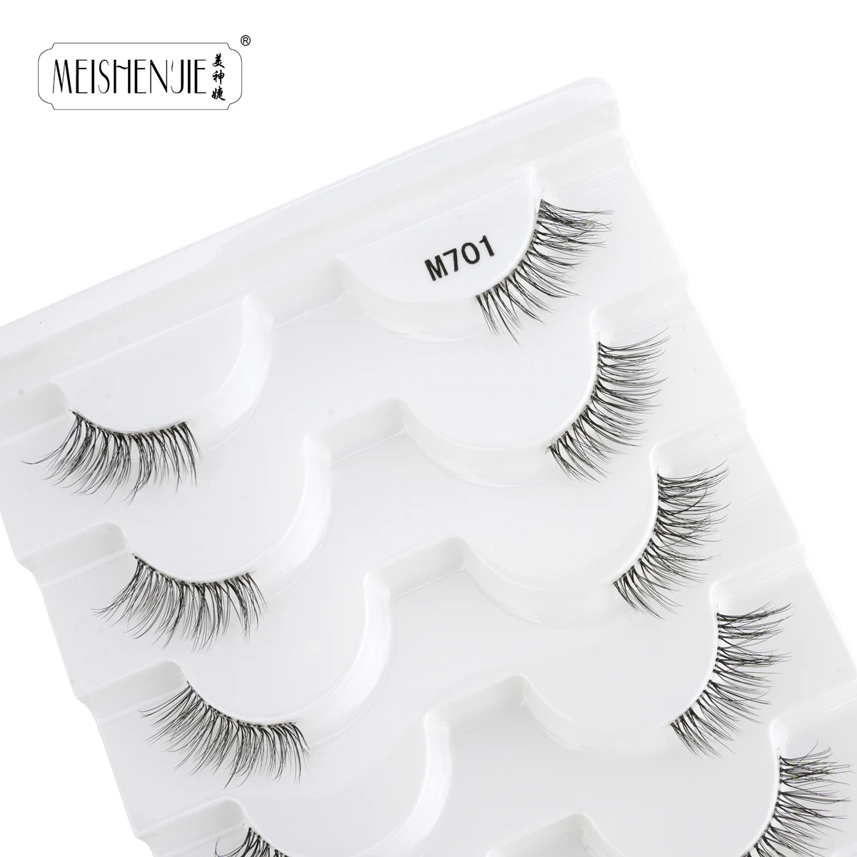 MEISHENJIE 7 paires demi-Cils de chat naturel longs vaporeux moelleux à la main doux Faux Cils outils de maquillage Faux Cils maquillaje